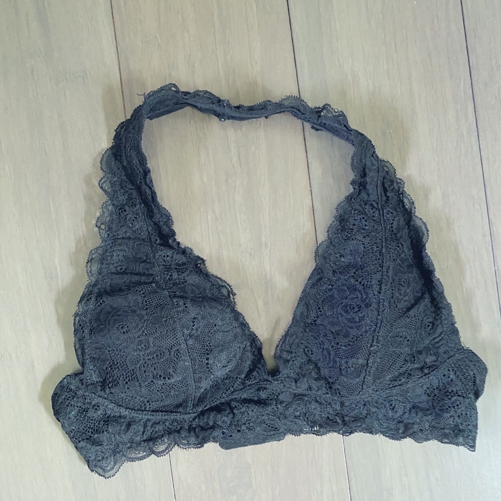 lacy black bralette